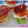 Bocaditos de bacon, lechuga y tomate