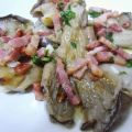 Setas al ajillo con bacon