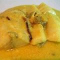Bacalao al curry con leche de coco