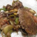 Solomillos de cerdo con pisto