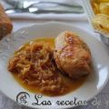 Pollo encebollado al Madeira