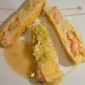 Pastel de Puerros y langostinos