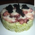 TIMBAL DE PULPO SOBRE ARROZ AL PESTO
