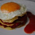 Timbal de patatas a la riojana con sombrero