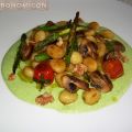 Ñoquis salteados con espárragos,champiñones y[...]