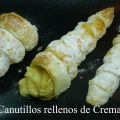 Canutillos rellenos de crema