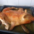 Cochinillo asado al horno.
