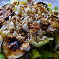 Ensalada de berenjena asada y requesón