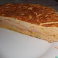Tortilla rellena de jamón y queso