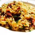 Falso risotto con hongos y tomates secos