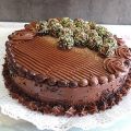 Tarta de cumpleaños con ganache de chocolate