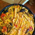 Paella de marisco y pollo de mi amigo Botiquitas