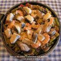 PAELLA DE ARROZ, VERDURAS Y MERLUZA