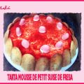 TARTA MOUSSE DE PETIT SUISE DE FRESA