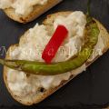 Tostas de bacalao confitado