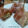 Champiñones rellenos de queso de cabra.