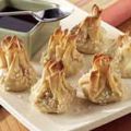 Crujientes won tons con dip oriental
