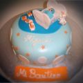 Tarta Fondant para bautizo