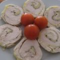 Rollo de pollo relleno.