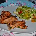 Salmón con salsa de soja y naranja