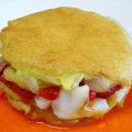 Milhojas de bacalao, patata y pimientos[...]