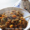 Tajine de lentejas y calabaza
