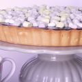 Tarta de chocolate y frambuesas con marshmallows