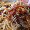 ESPAGHETIS CON CHORIZO Y JAMÓN SERRANO ESPUÑA