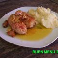 Muslos de pollo rellenos de bacon y dátil