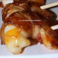 BROCHETA DE LANGOSTINOS CON BACON