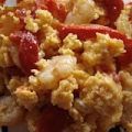 REVUELTO DE GAMBAS CON PIMIENTOS DEL PIQUILLO