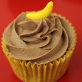 Cupcakes de plátano con buttercream de Nutella