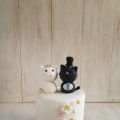Mini-tarta de boda con gatitos!!