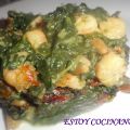 ESPINACAS CON GAMBAS Y BECHAMEL