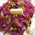 Ensalada de repollo y cebolla morada