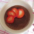 Porridge de chocolate con fresas