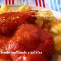 Bonito con tomate y patatitas panadera