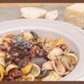 salsa de conejo y piñones para pasta