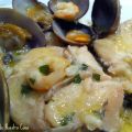 MERLUZA EN SALSA VERDE CON ALMEJAS  Y GAMBAS