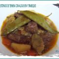 ESTOFADO DE TERNERA CON ALCACHOFAS Y TIRABEQUES