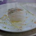 Bacalao confitado con crema de azafrán