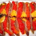 Aperitivo de anchoas con naranja