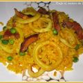 Arroz con níscalos y calamares
