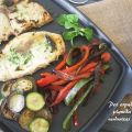 Pez espada a la plancha con verduras asadas