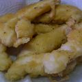 Pollo y verduras en tempura y pan cracker