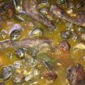 Conejo con caracoles