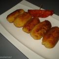 CROQUETAS CON HARINA DE GARBANZOS (de chorizo)