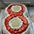 Tarta 8 Cumpleaños de nata y fresas