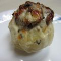 Patatas rellenas de setas con crema de queso