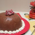 Bomba helada de chocolate y castañas